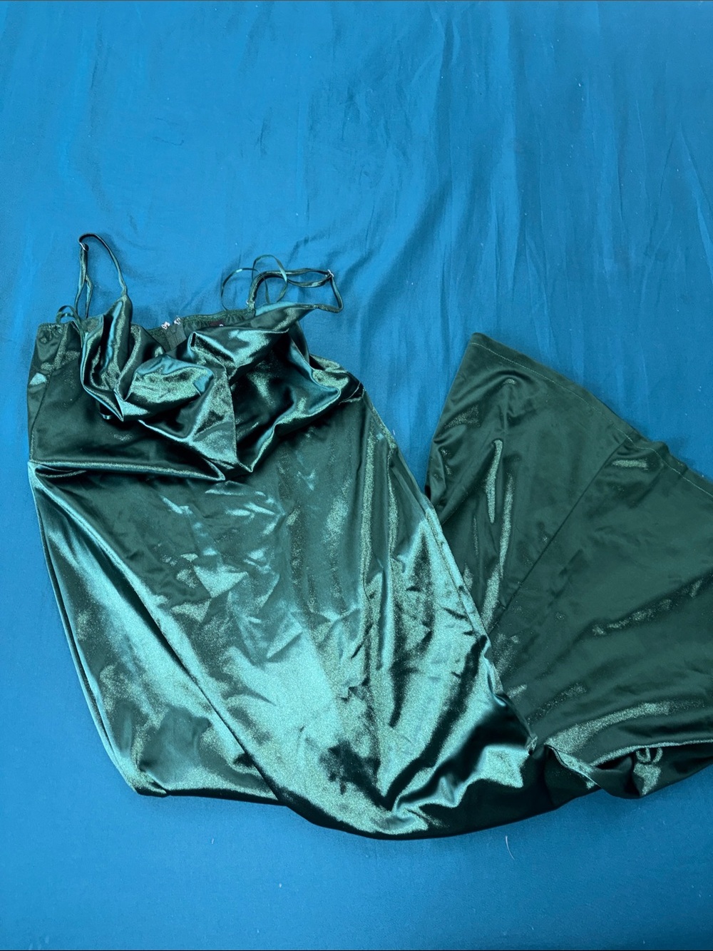 Windsor Emerald Green Satin Slip Dress
